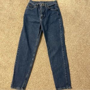 Riders straight leg blue denim jeans. Size 8.